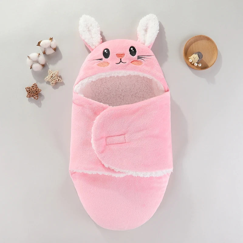 Warm Baby Sleeping Bag – Soft Flannel Wrap for Newborns (0-9M) – Cozy for Autumn & Winter