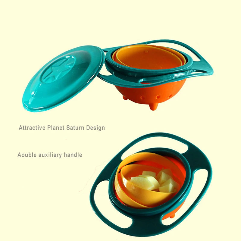 Spill-Proof Gyro Bowl – 360° Rotating Baby Dish