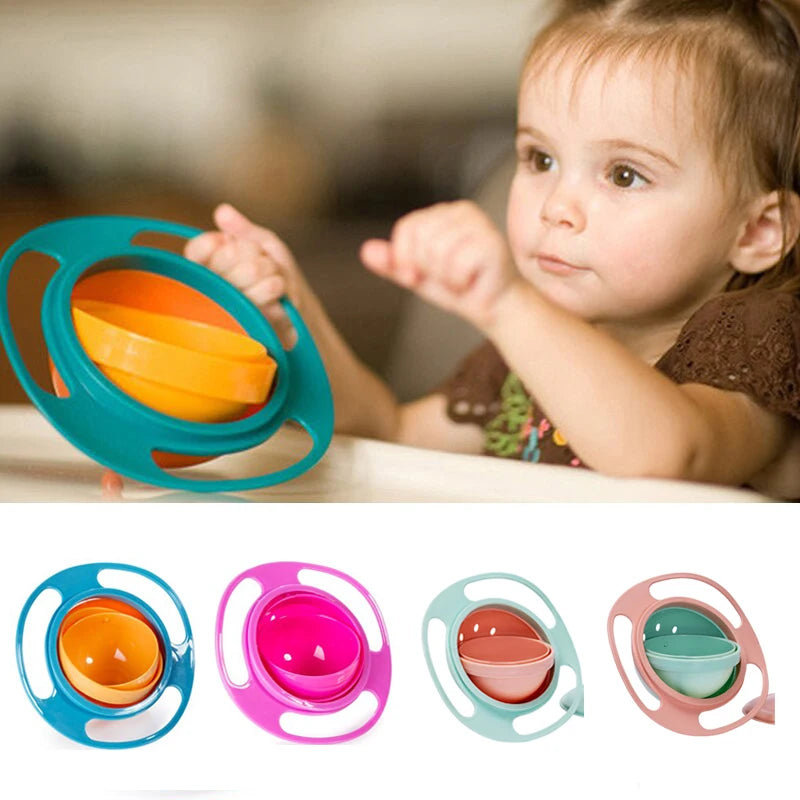 Spill-Proof Gyro Bowl – 360° Rotating Baby Dish