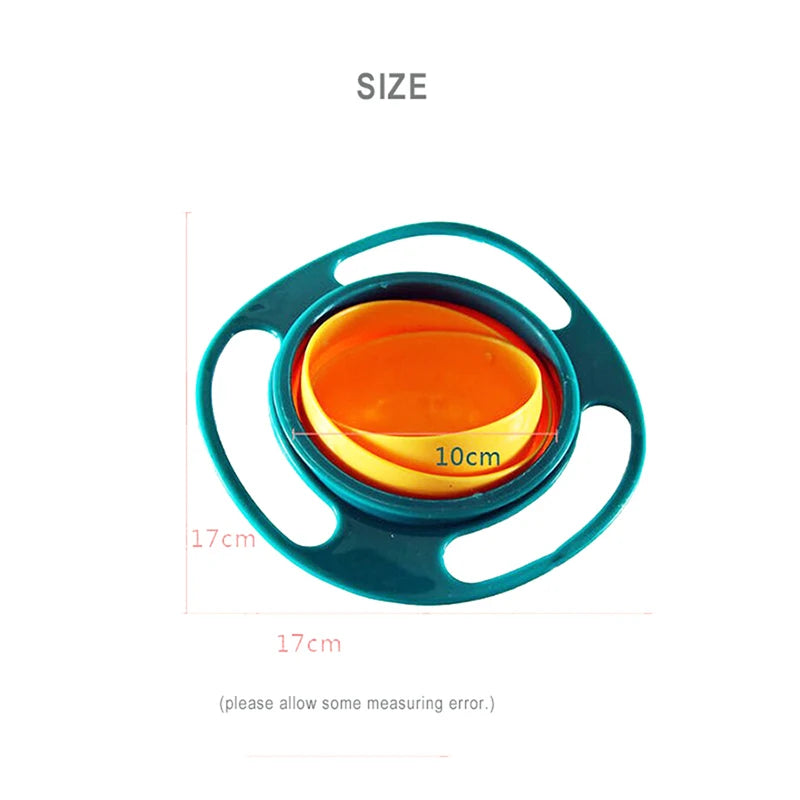 Spill-Proof Gyro Bowl – 360° Rotating Baby Dish