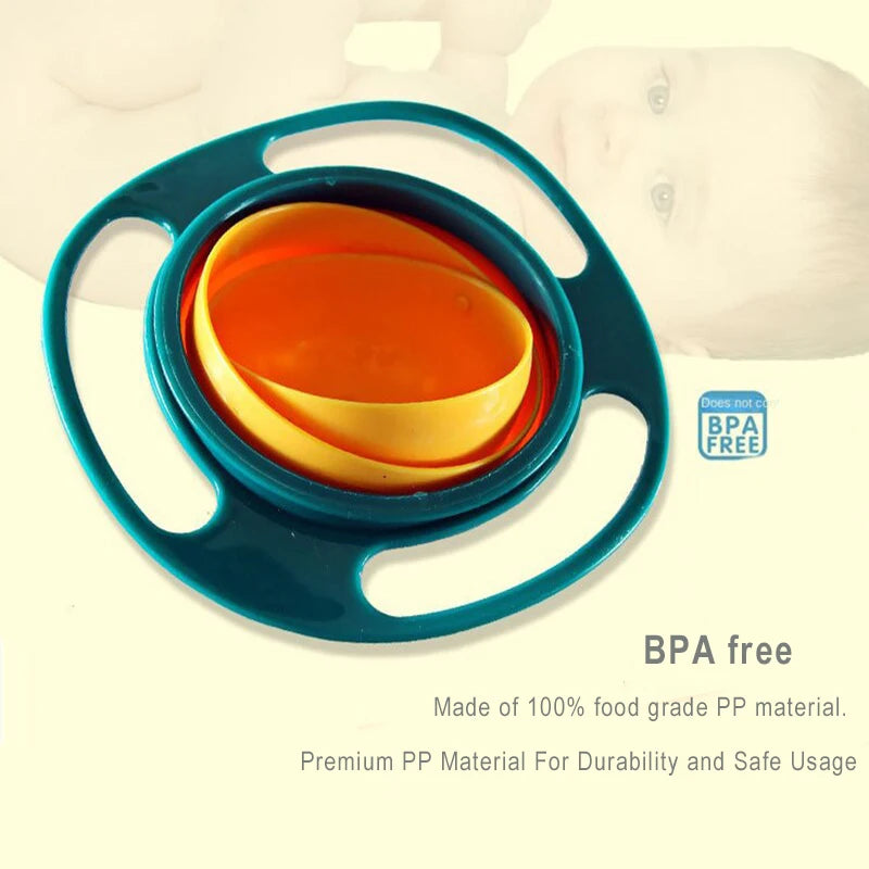 Spill-Proof Gyro Bowl – 360° Rotating Baby Dish