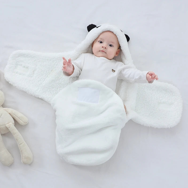 Warm Baby Sleeping Bag – Soft Flannel Wrap for Newborns (0-9M) – Cozy for Autumn & Winter
