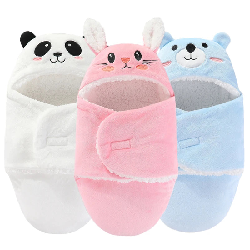 Warm Baby Sleeping Bag – Soft Flannel Wrap for Newborns (0-9M) – Cozy for Autumn & Winter
