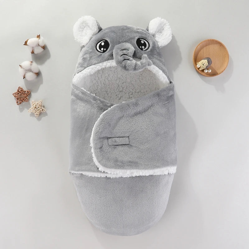 Warm Baby Sleeping Bag – Soft Flannel Wrap for Newborns (0-9M) – Cozy for Autumn & Winter