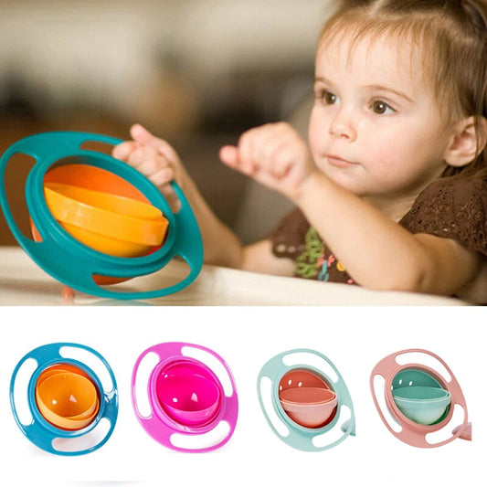 Spill-Proof Gyro Bowl – 360° Rotating Baby Dish