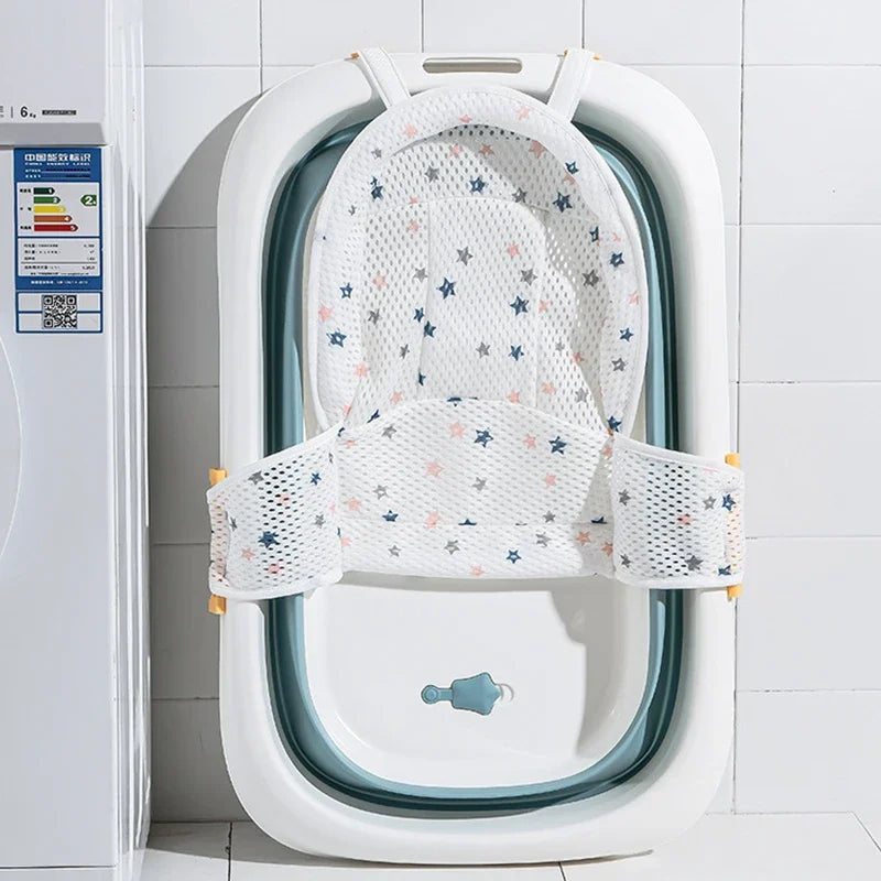 Baby Bath Mat Newborn T-Net Adjustable Newborn Net Protector Bath Accessories Baby Products Foldable Bath And Shower