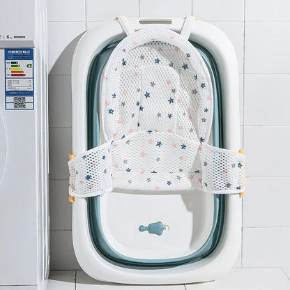 Baby Bath Mat Newborn T-Net Adjustable Newborn Net Protector Bath Accessories Baby Products Foldable Bath And Shower