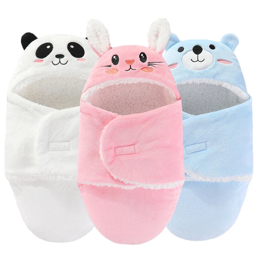 Warm Baby Sleeping Bag – Soft Flannel Wrap for Newborns (0-9M) – Cozy for Autumn & Winter